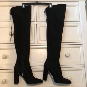 Black Thigh High Boots